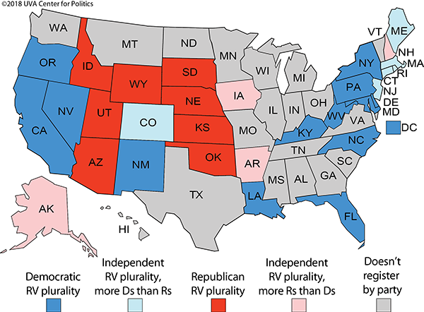 2018: Democrats lead GOP by 12 million registered voters, 40% D, 29% R, 28% I