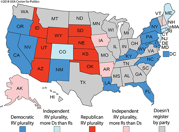 2018: Democrats lead GOP by 12 million registered voters, 40% D, 29% R, 28% I