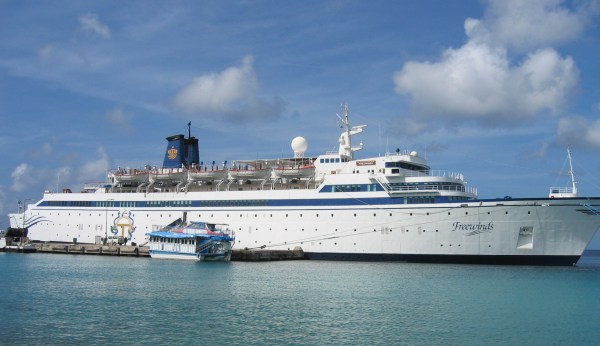300-passenger cruise ship believed to belong to the Church of Scientology quarantined for measles case