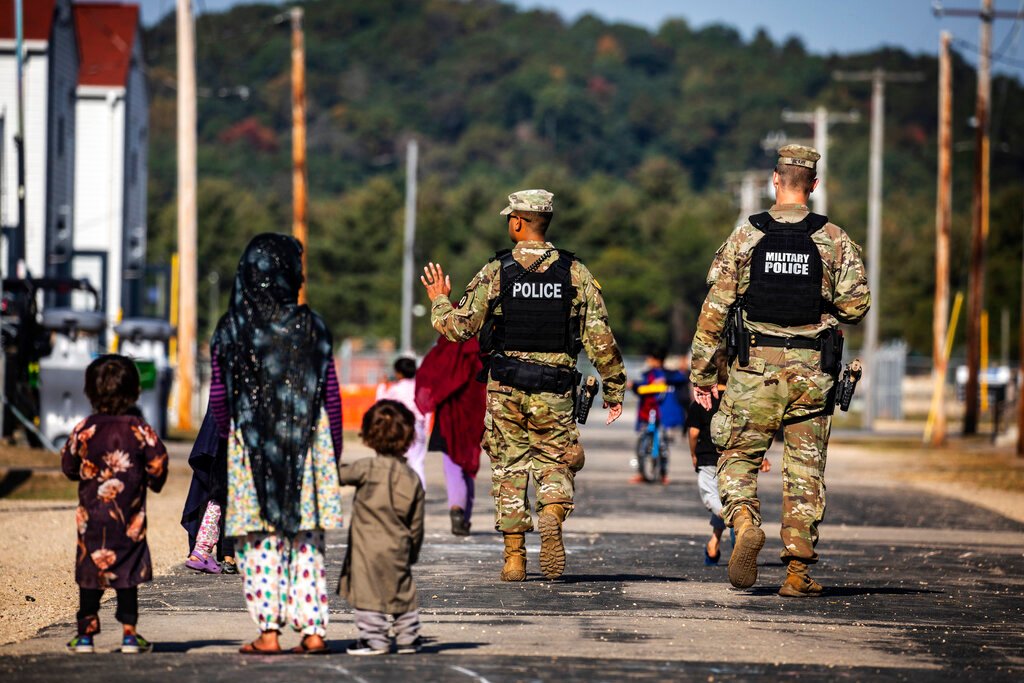 Afghan evacuee footprint at US military base: Trash, food shortages, and no hotel rooms