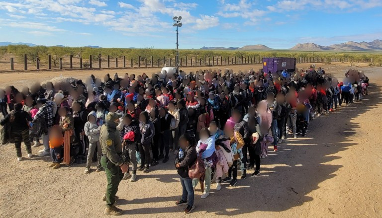 Border Patrol agents in Tucson, AZ, had apprehended several thousand illegal immigrants each day since the start of November. Photo taken Dec. 1, 2023, by U.S. Border Patrol.