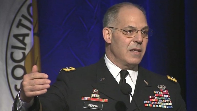 General Gus Perna, U.S. Army Materiel Commandâs senior leader, gives keynote address at the AUSA's 2018 LANPAC Symposium and Exposition, May 23, 2018.