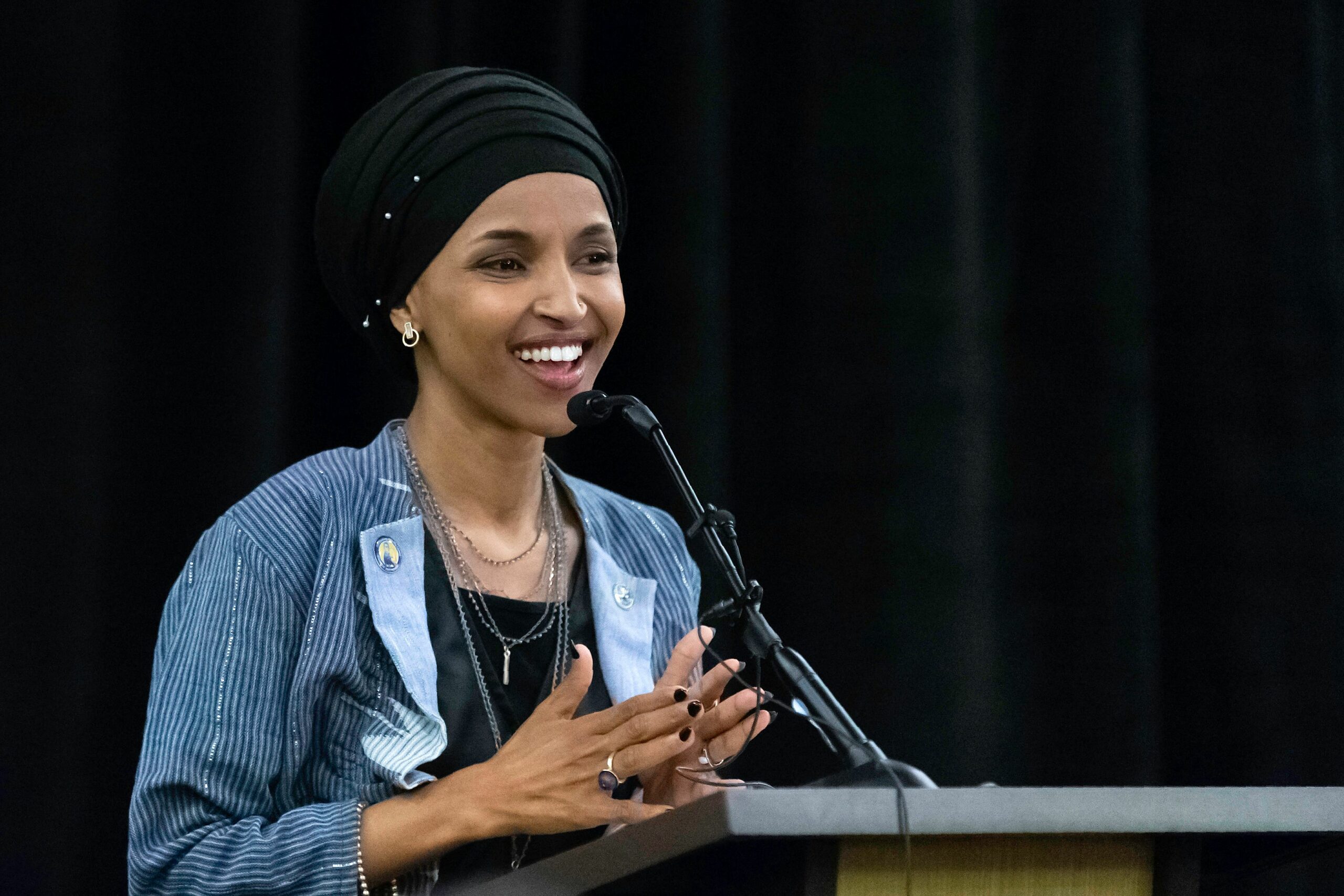 Fact Check:  Ilhan Omar Did Not Suggest ‘All White Men Should Be Put in Chains’