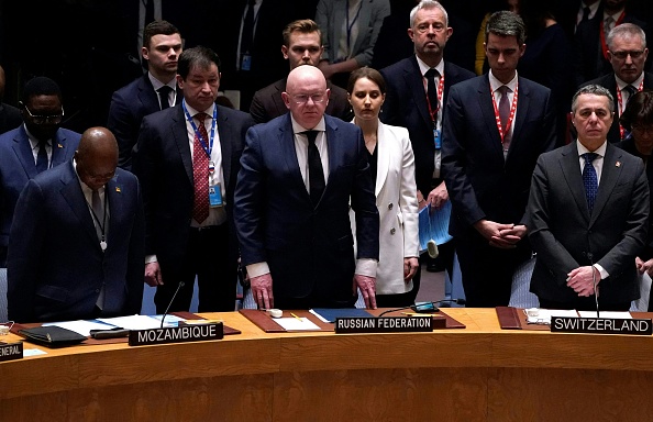 Russia interrupts moment of silence for Ukraine invasion victims