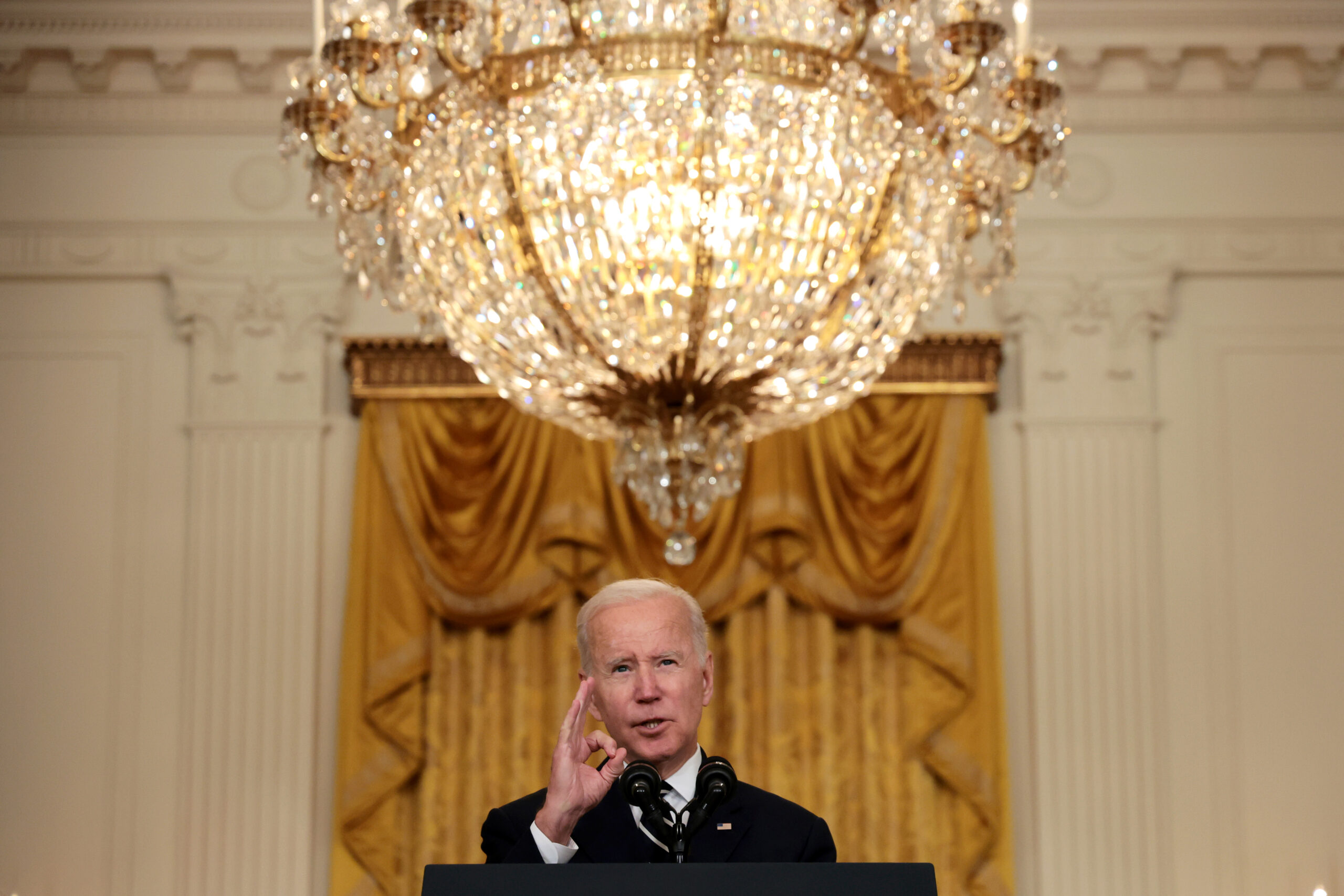 President Biden Speaks In The White East Room Before Departing For Europe