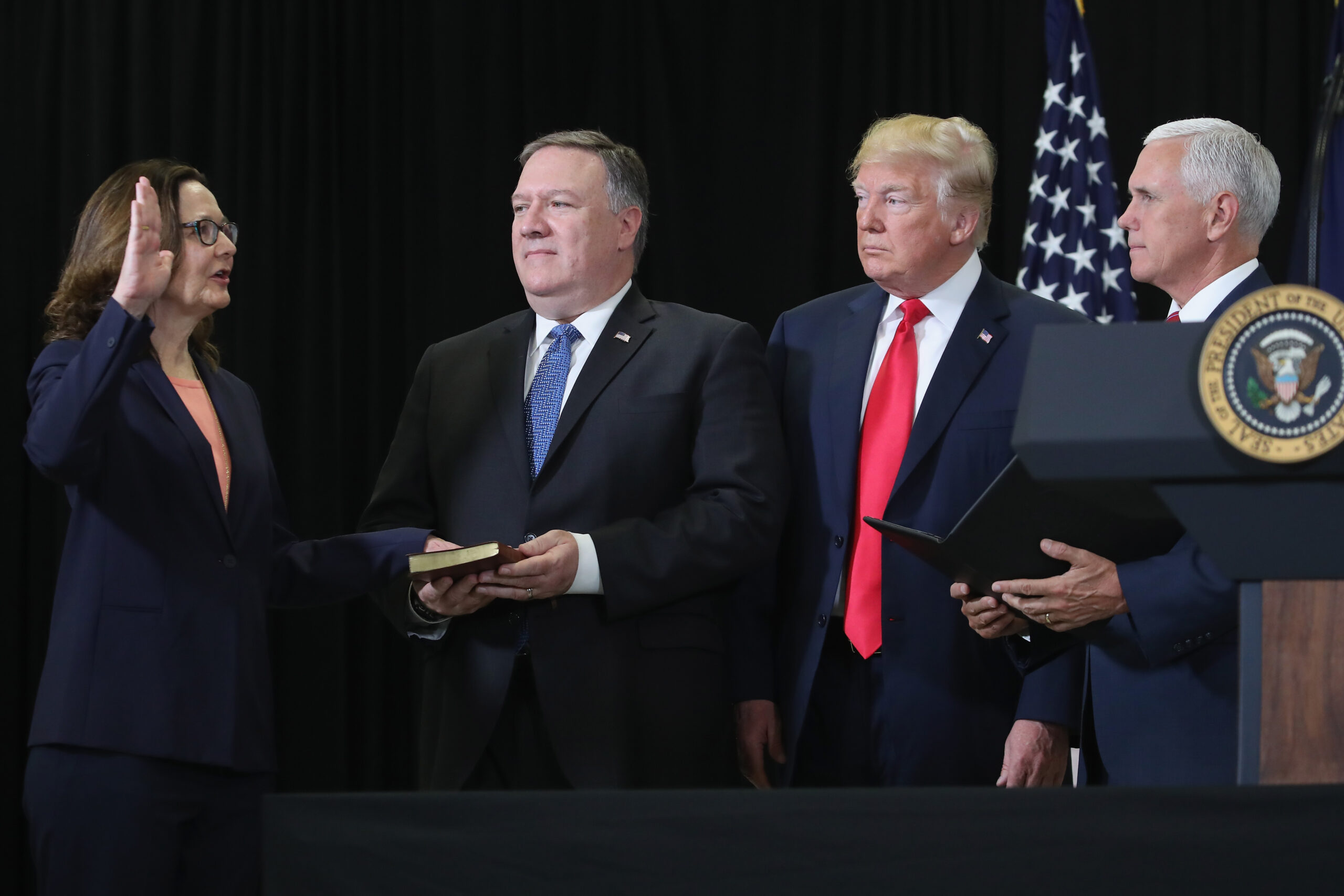 Gina Haspel Mike Pompeo Donald Trump Mike Pence