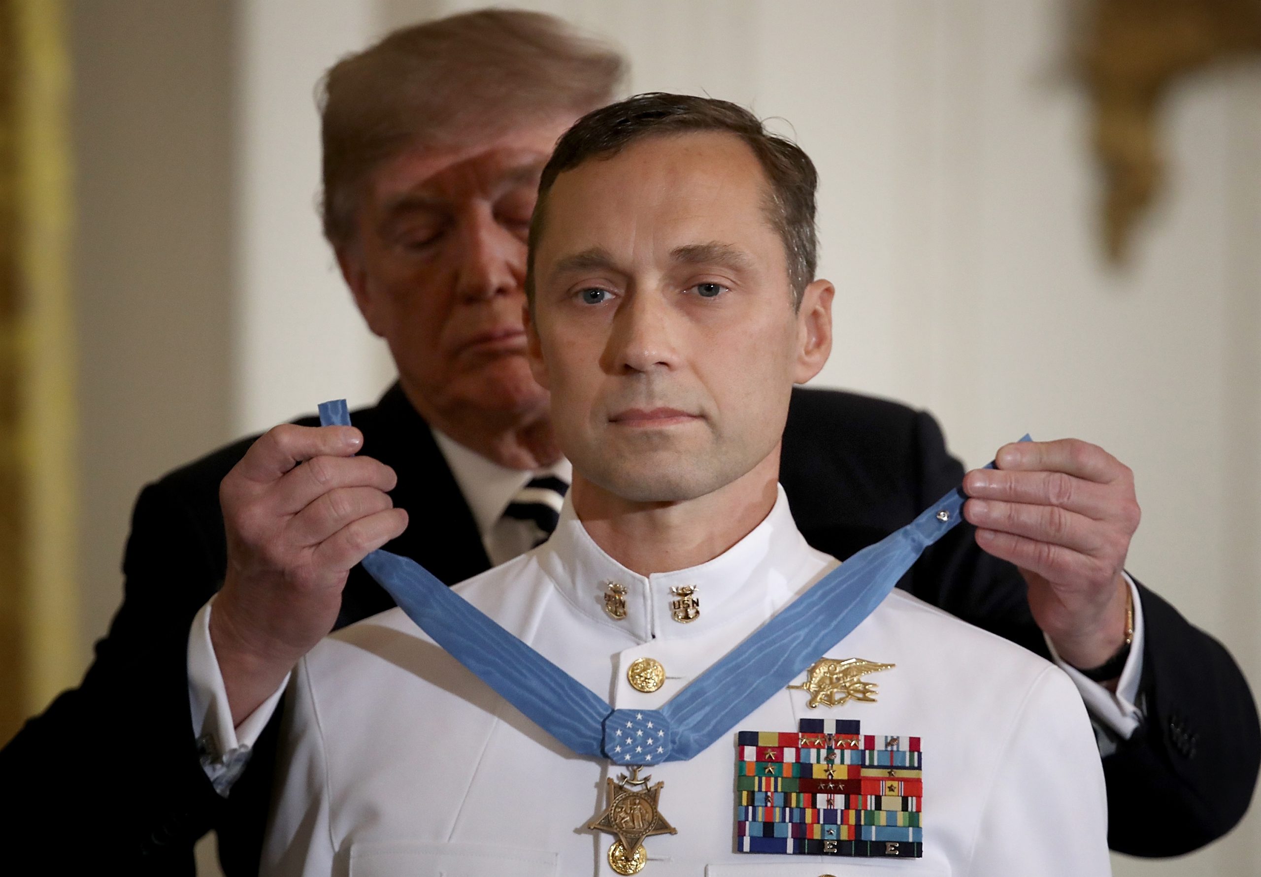 President Trump Hosts Medal Of Honor Ceremony In East Room Of The White House