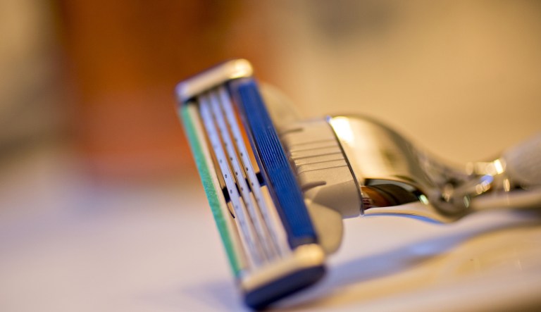 A Procter & Gamble Co. Gillette brand razor is arranged for a photograph in Tiskilwa, Illinois, U.S., on Monday, Oct. 24, 2016. Procter & Gamble Co. is scheduled to release earnings figures on October 25. 