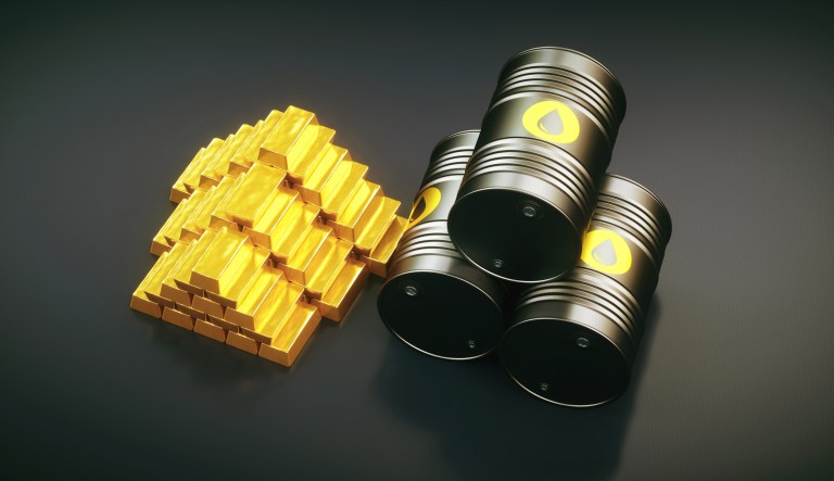 Gold and Oil.