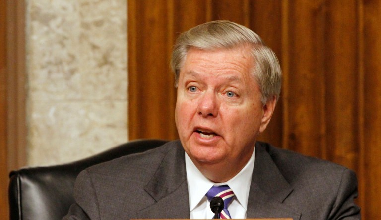 Sen. Lindsey Graham, R-S.C. speaks on Capitol Hill in Washington, Tuesday, July 11, 2017, during a hearing of the Senate Armed Services committee on the nomination of Richard Spencer to be the Navy Secretary.