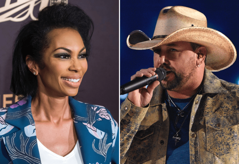 Fox News host Harris Faulkner (left), and country music star Jason Aldean.