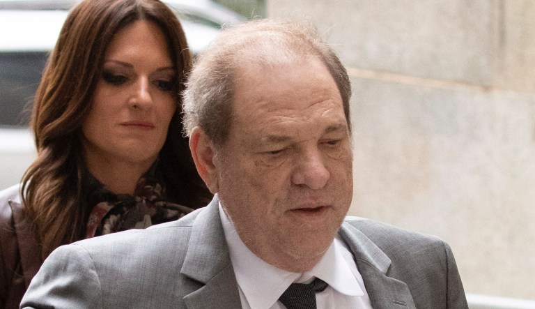 Harvey Weinstein arrives at a Manhattan courthouse for his rape trial, Monday, Feb. 24, 2020, in New York.
