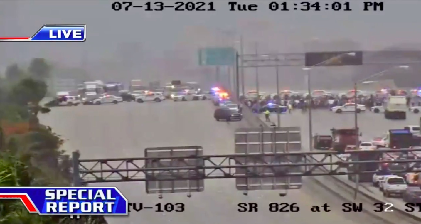 Cuba protests shut down highway in Miami