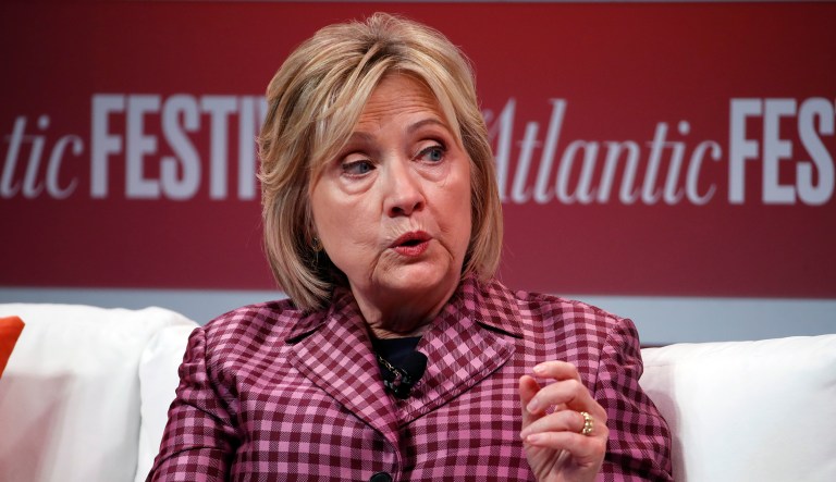 Former Secretary of State Hillary Clinton.