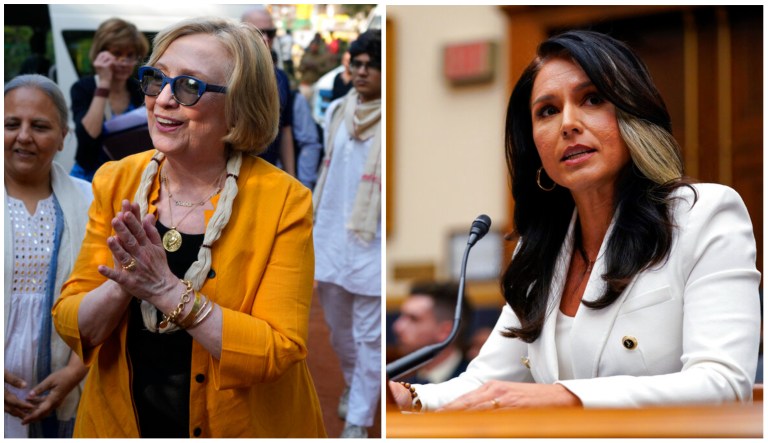 Former Rep. Tulsi Gabbard slammed former Secretary of State Hillary Clinton's trip to India as a publicity stunt intended to boost her public profile.