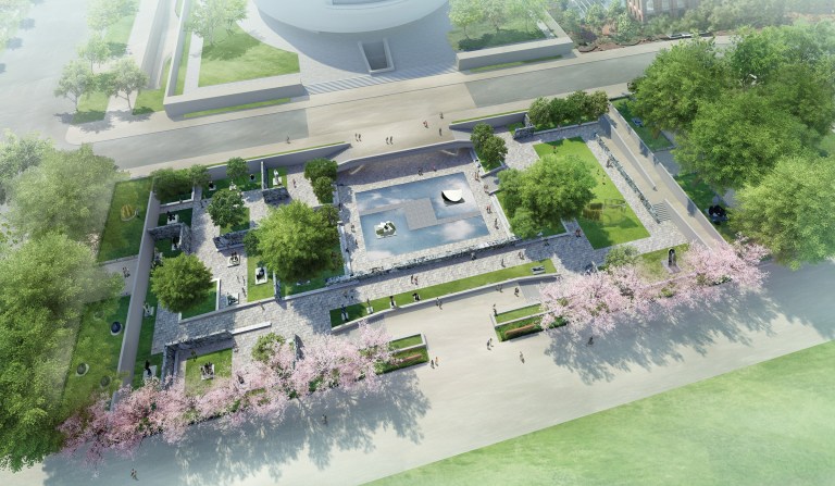 This is the Hirshhorn Sculpture Garden's preliminary concept design for a renovation.