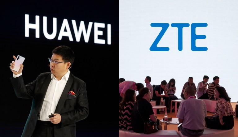Huawei and ZTE are shown.