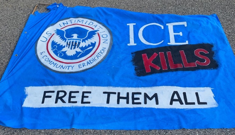 ‘ICE KILLS. FREE THEM ALL’: Federal office vandalized as many illegal immigrants remain detained