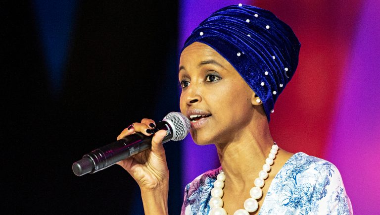Rep. Ilhan Omar, D-Minn., speaks at the 2019 Essence Festival at the Ernest N. Morial Convention Center on Saturday, July 6, 2019, in New Orleans. 