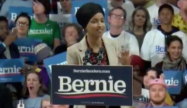 ‘Lock him up’ chants erupt at rally after Ilhan Omar claims Trump tries to ‘coddle white supremacists’