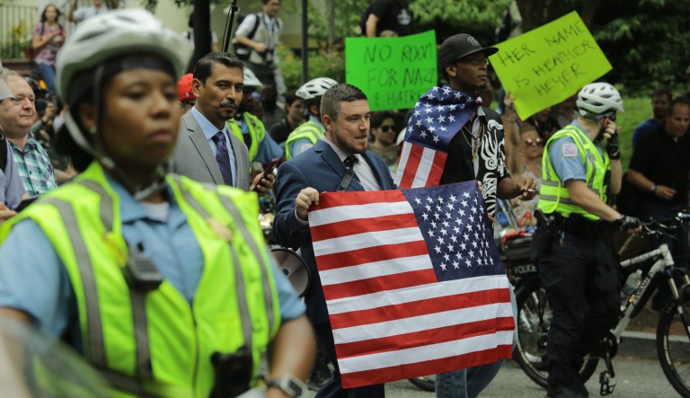 ‘Unite the Right’ white nationalist rally in DC attracts few supporters, dwarfed by counterprotests