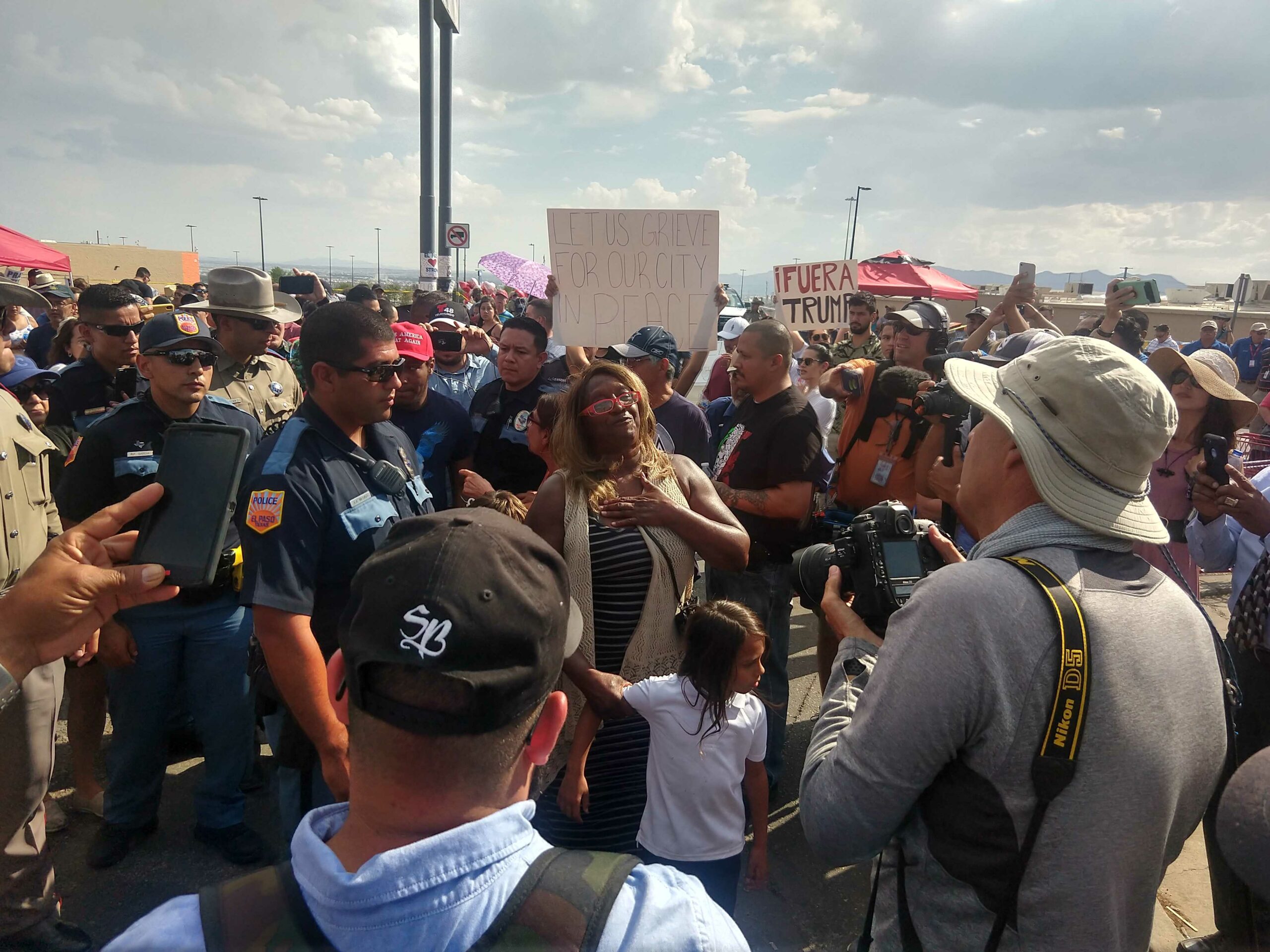 Trump supporters confront protesters at El Paso memorial
