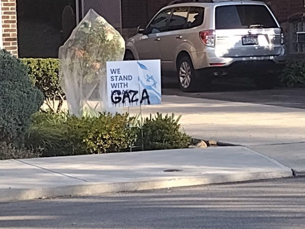 Antisemitic graffiti on the anniversary of the Tree of Life massacre
