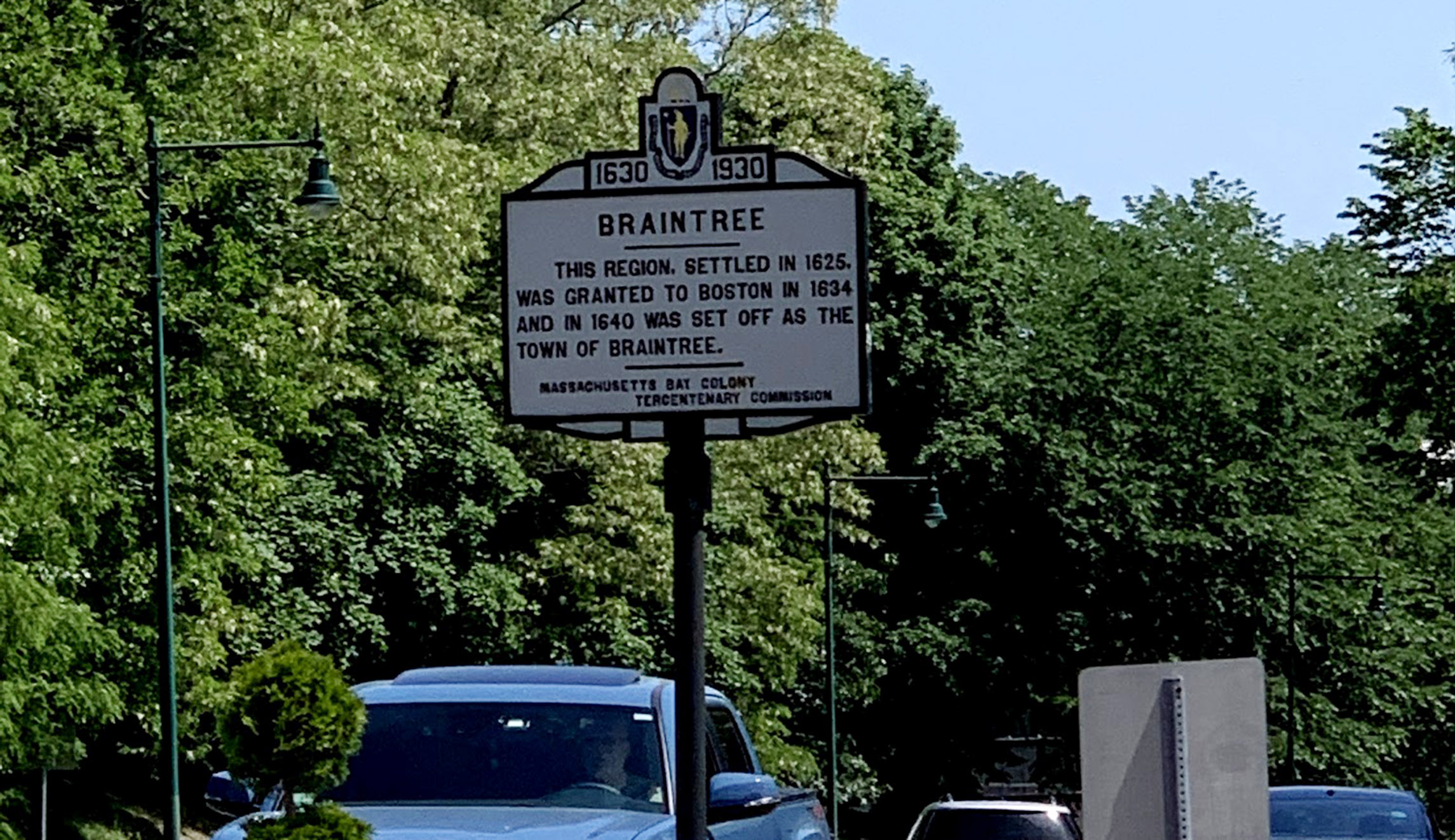 A sign in Braintree, Massachusetts is seen.
