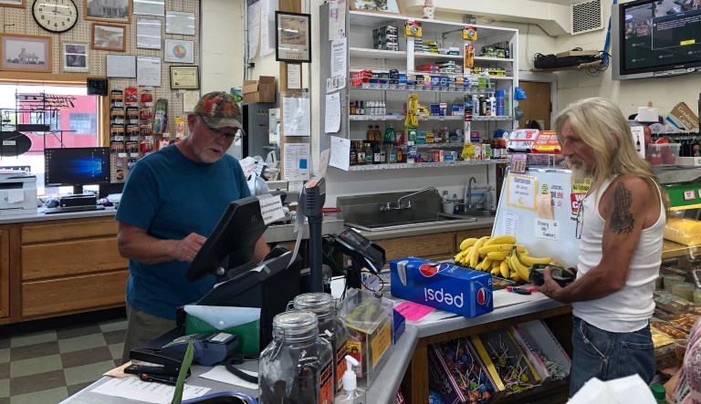 Sparta, Wisconsin - Steve Boris waits on a customer.