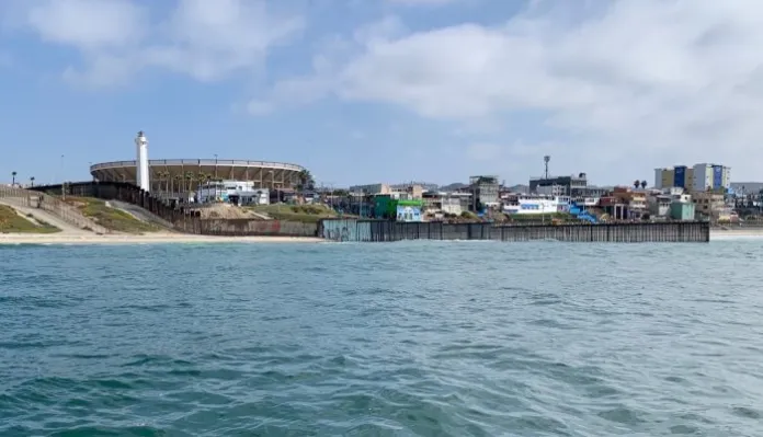 Border Patrol keeps a physical presence at all hours of the day at Imperial Beach, where the border wall stretches 100 feet into the Pacific Ocean.