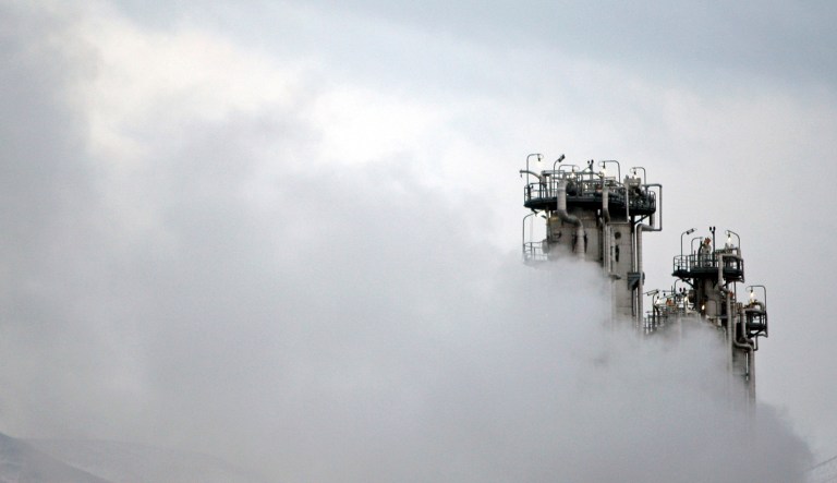 FILE - This Jan. 15, 2011 file photo, shows a part of Arak heavy water nuclear facilities, near the central city of Arak, 150 miles (250 kilometers) southwest of the capital Tehran, Iran. Iran acknowledged Monday, July 1, 2019, it had broken the limit set on its stockpile of low-enriched uranium by the 2015 nuclear deal, marking its first major departure from the unraveling agreement a year after the U.S. unilaterally withdrew from the accord.