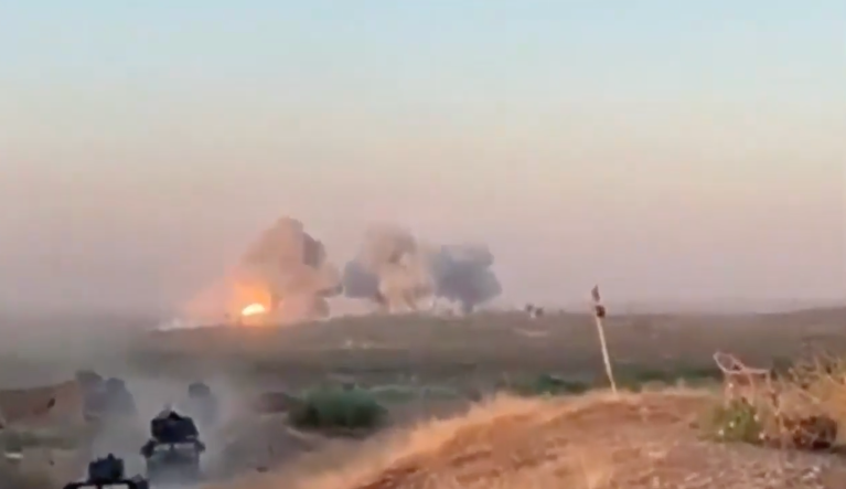 U.S. and coalition forces bomb an ISIS-held island in Iraq.