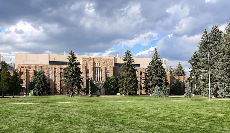 The College of Arts and Science Building located on the campus of the University of Wyoming is seen.