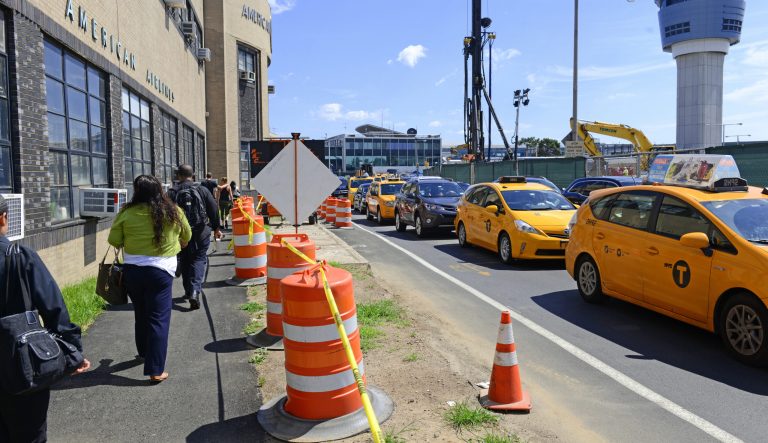 Traffic delays and construction at LaGuardia Airport in New York on Aug. 8, 2016.