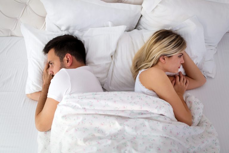 A woman and man going through crisis in their relationship.