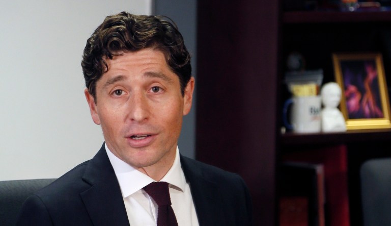 Minneapolis Mayor Jacob Frey, who is Jewish, told reporters after his budget address Thursday, Aug. 15, 2019 in Minneapolis that Israel should not ban Rep. Ilhan Omar, D-Minn. from visiting that country. Israel said Thursday that it will bar Omar and Rep. Rashida Tlaib of Michigan from entering the country ahead of a planned visit over their support for a Paletinian-led boycott. "As a Jewish man, I totally disagree with it," Frey said.