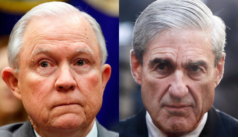 Attorney General Jeff Sessions and Special Counsel Robert Mueller.