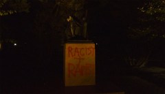 ‘Racist + Rapist’: Thomas Jefferson statue vandalized at UVA