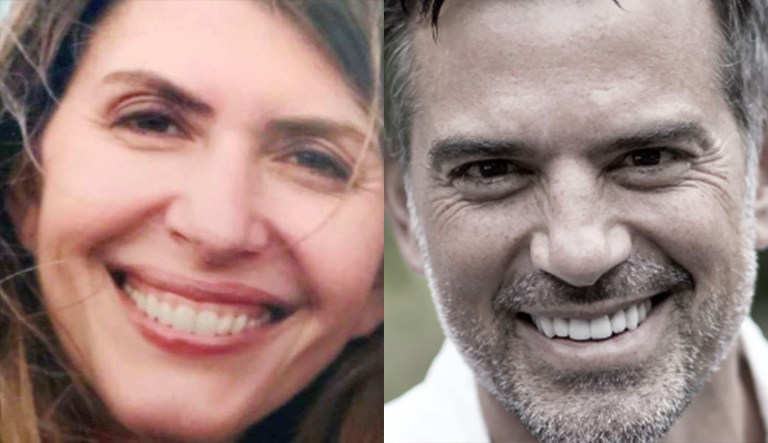 Jennifer (left) and Fotis Dulos (right) are shown.