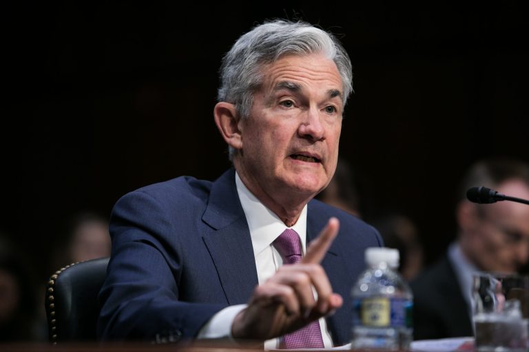 Federal Reserve Board Chair Jerome Powell testifies before the Senate Banking, Housing and Urban Affairs  Committee, on "The Semiannual Monetary Policy Report to the Congress" on Capitol Hill,  Tuesday, July 17, 2018.