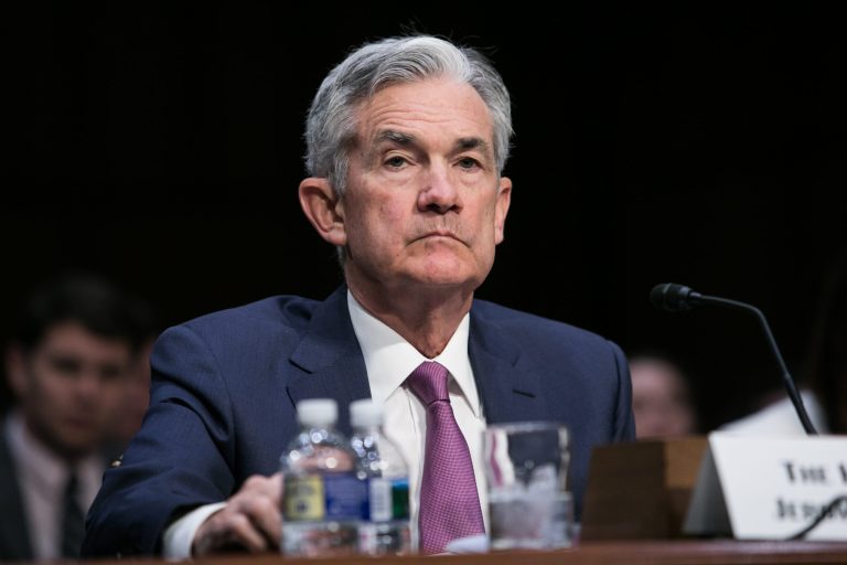 Federal Reserve Board Chair Jerome Powell testifies before the Senate Banking, Housing and Urban Affairs  Committee, on "The Semiannual Monetary Policy Report to the Congress" on Capitol Hill,  Tuesday, July 17, 2018.