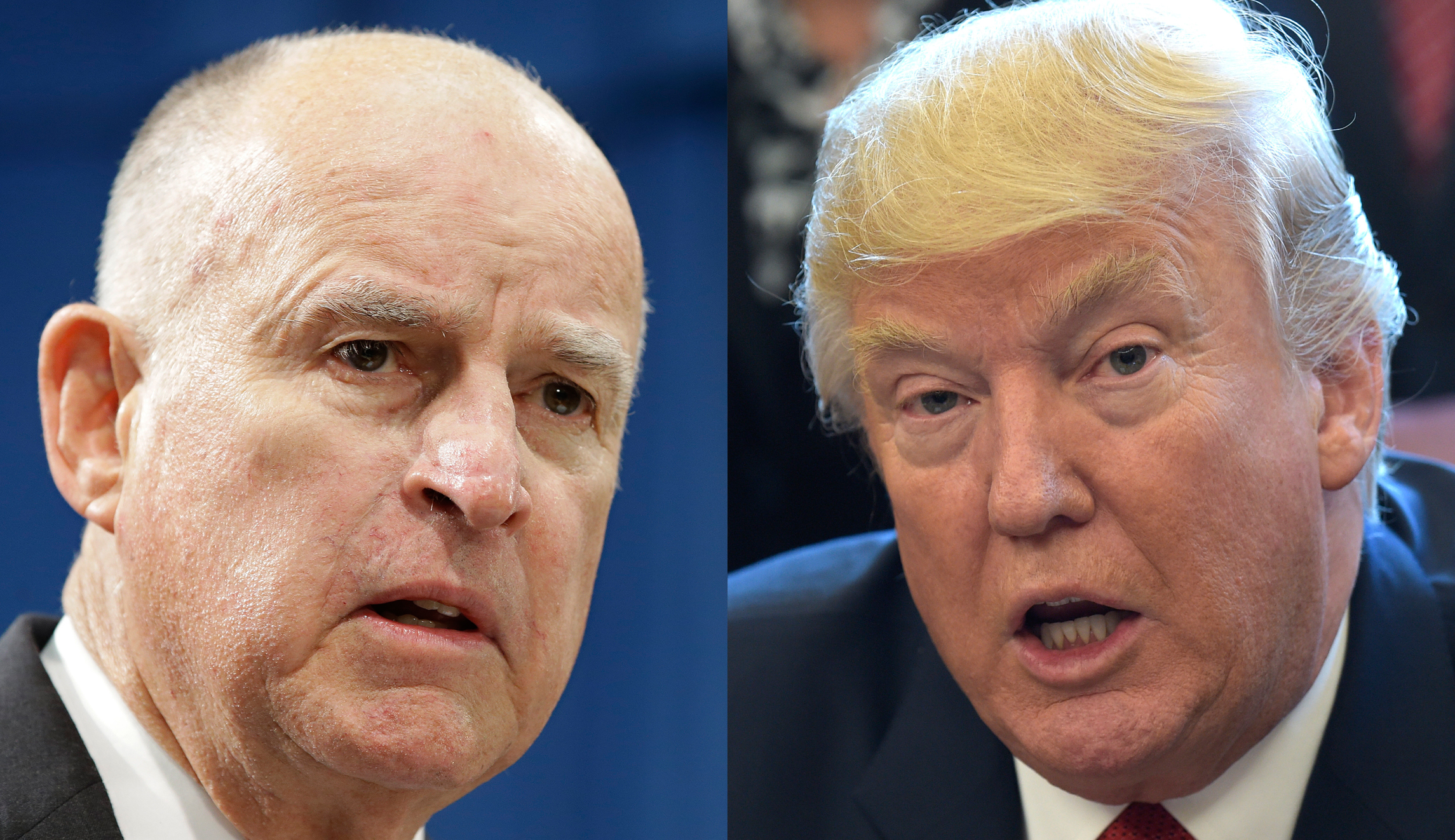 Trump slams Jerry Brown on home turf