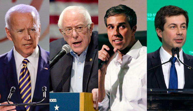 Joe Biden, Bernie Sanders, Beto O'Rourke, Pete Buttigieg.