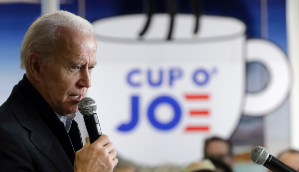 ‘Go vote for someone else’:  Biden confronted by climate activist he assumes supports Bernie Sanders