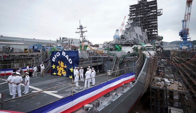 Sorry, but that USS McCain story isn’t fake news The USS John S. McCain under repair at a dry dock is seen after a rededication ceremony for at the U.S. Naval base in Yokosuka, southwest of Tokyo, Thursday, July 12, 2018.