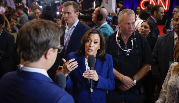 Like ‘commentary on a video game’: Kamala Harris rips Trump press conference on Baghdadi