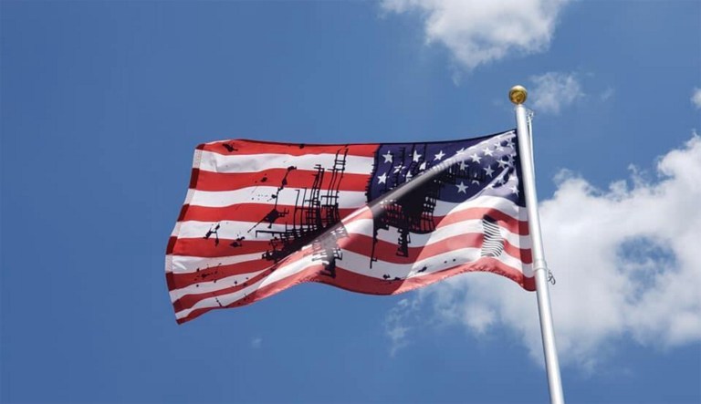 University of Kansas flies blackened American flag to represent American polarization