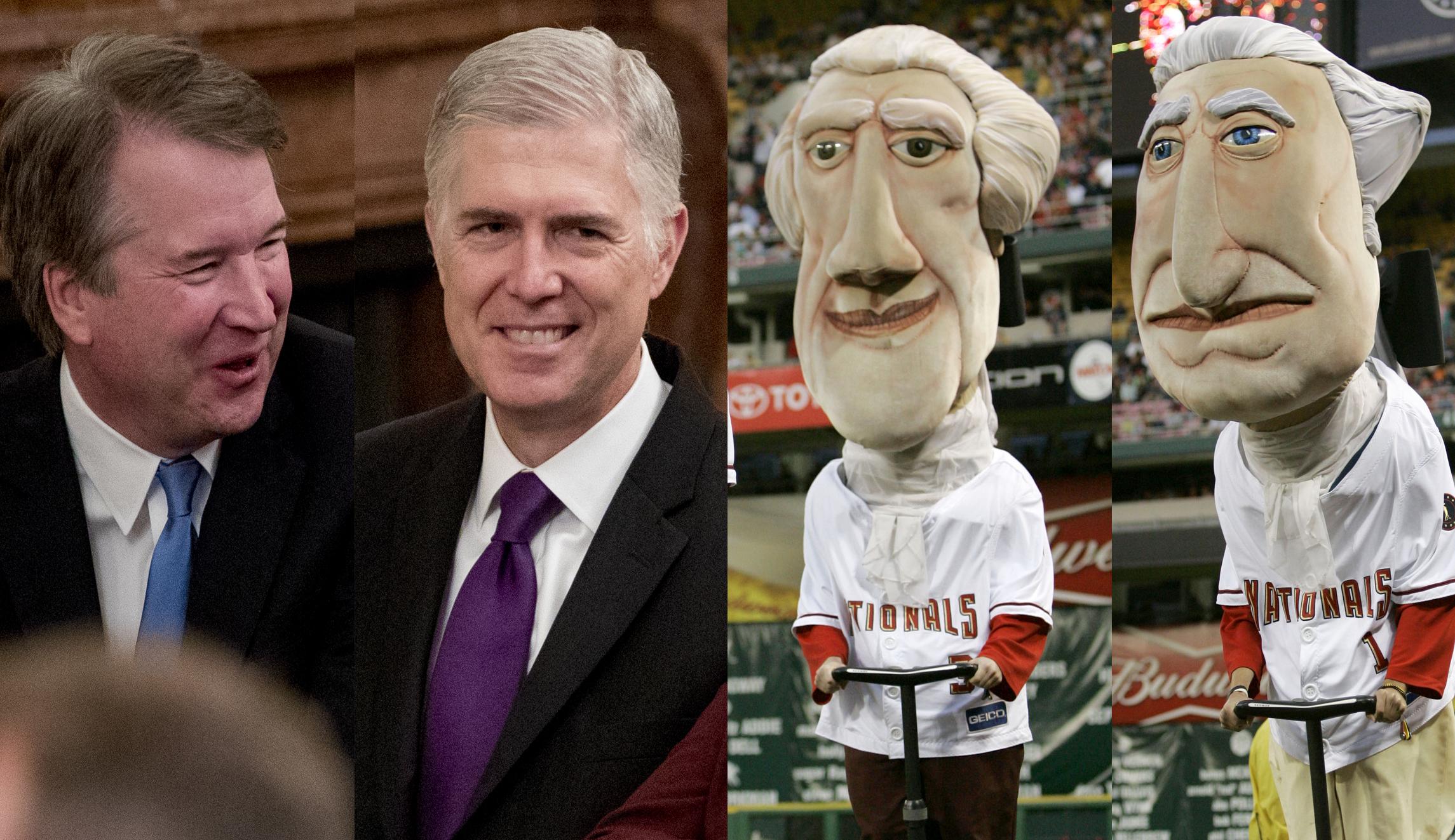 ‘A huge hit’: Gorsuch organized joke race between Washington and Jefferson to welcome Kavanaugh to Supreme Court