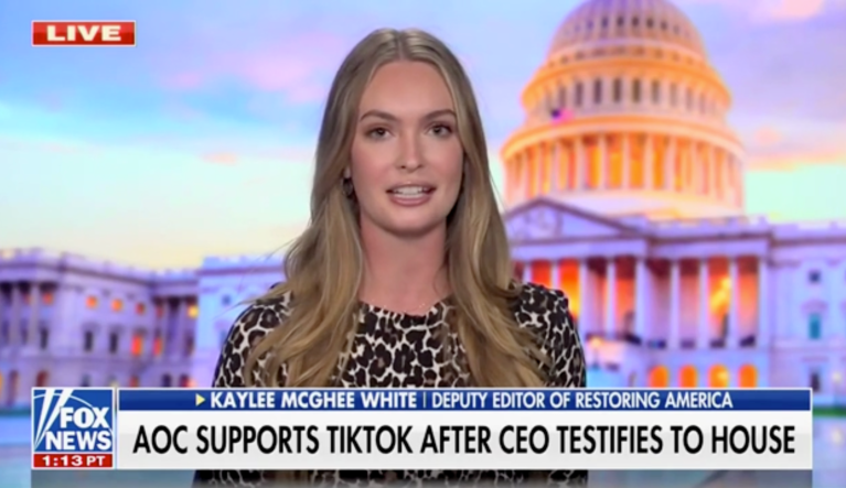 Kaylee McGee White appears on Fox & Friends First on Monday, March 27, 2023.