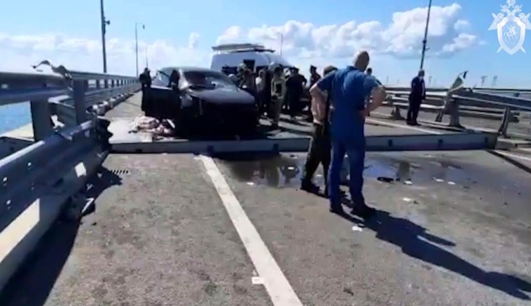 Two killed in Ukrainian attack on key Crimean bridge, Russia says